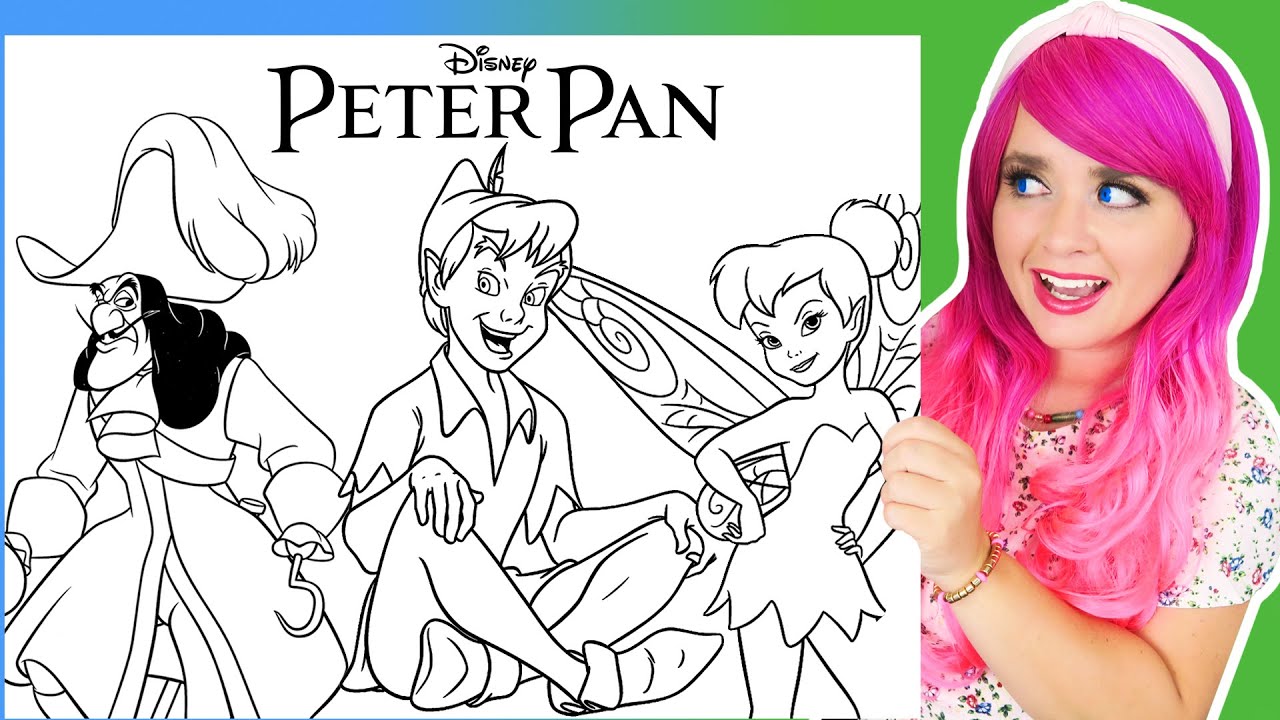 Coloring Peter Pan, Captain Hook & Tinkerbell Coloring Pages | Disney Peter Pan Coloring Videos - YouTube coloring-peter-pan-captain-hook-tinkerbell-coloring-pages-disney-peter-pan-coloring-videos-youtube