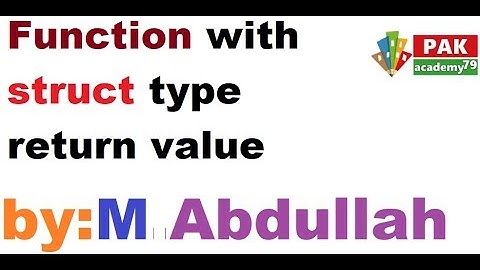 Structure with Function in C++ return type value in Urdu/Hindi