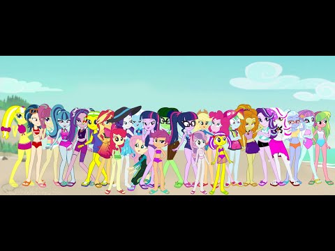 My Little Pony Equestria Girls Female Swimsuit Bikini Scenes