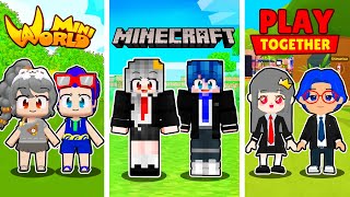 SAMMY THỬ THÁCH 24H CHƠI MINI WORLD MINECRAFT VÀ PLAY TOGETHER