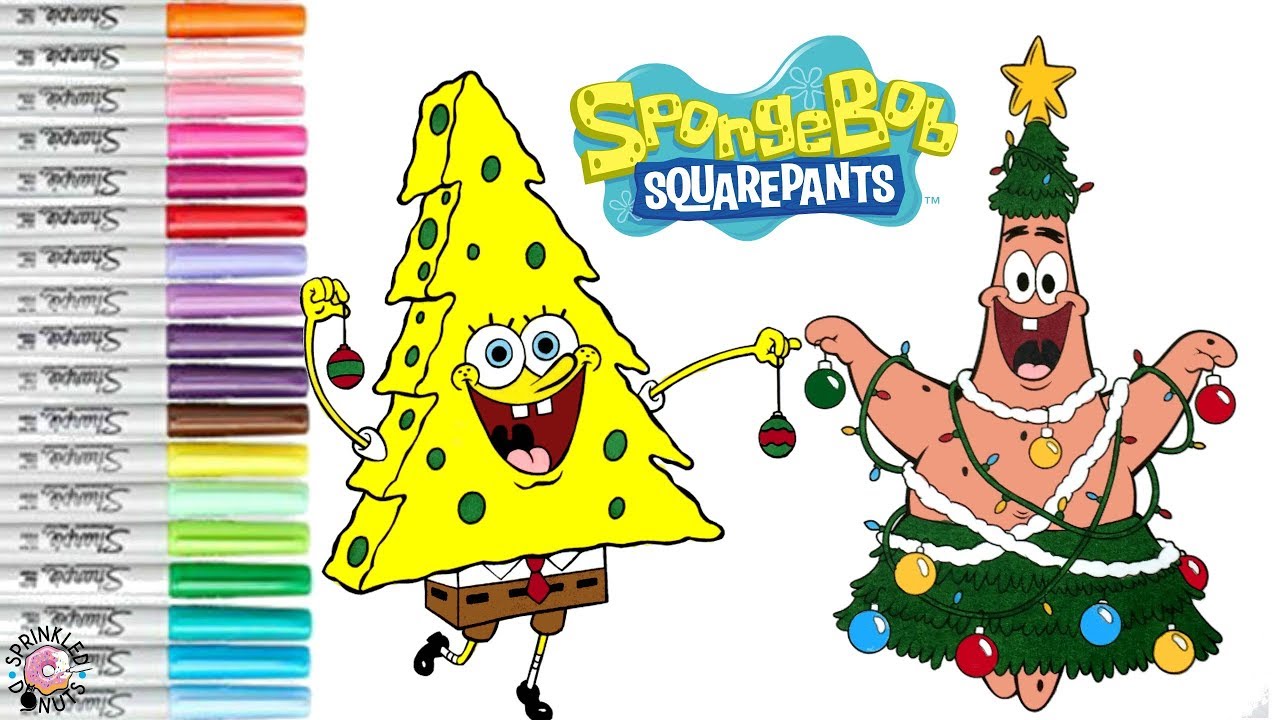 SpongeBob SquarePants Coloring Book Page Patrick Star Christmas SpongeBob SquarePants Coloring Book Page Patrick Star Christmas Tree