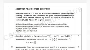 Class 12 Mathematics 2025-26 Sample Question Paper Released | Important for Boards!