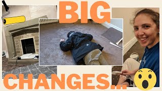 BIG CHANGES... Huge Living Room Renovation  Part 3