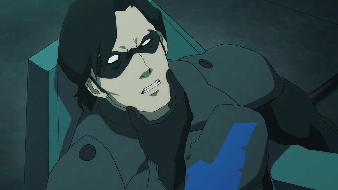 from the movie Batman vs Robin. robin fights with nightwing and beat him ve...