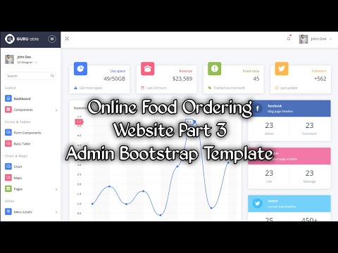 Online Food Ordering Website using ASP.Net C# Part 3 | Admin Bootstrap  Template Integration