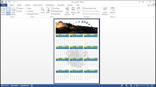 Microsoft word tutorial |How to Make a 1-Page Calendar 12 Months in MS Word screenshot 2