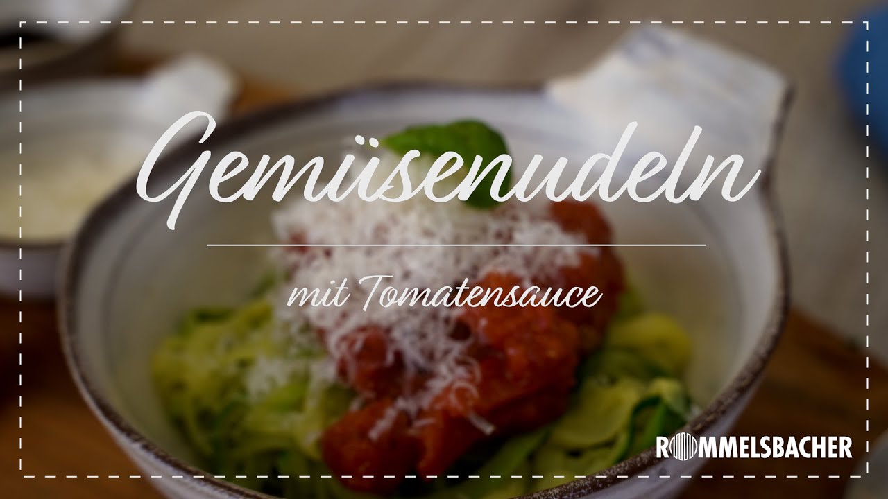 ROMMELSBACHER Spiralschneider GNUDEL 🍅 Gemüsenudeln mit Tomatensauce 🍴 EGS  80 - YouTube