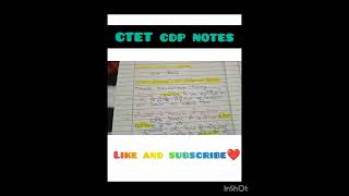 CTET CDP notes