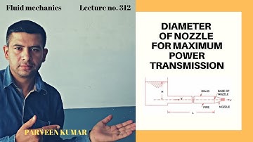 Diameter of nozzle for transmission of maximum power