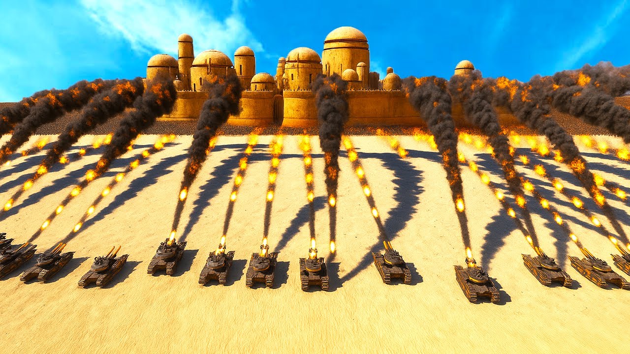 VALLEY OF DEATH: Tyrant Tank, Cannon & T-45s vs 4,500,000 Khorne & Zombies Demons !! UEBS 2