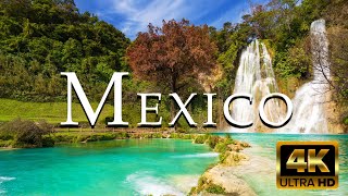 FLYING OVER MEXICO (4K UHD) - Calming Music With Wonderful Natural Landscapes For Relaxation