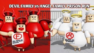 DEVIL VS ANGEL FAMILY PRISON RUN OBBY | ROBLOX 