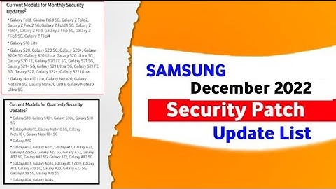 Samsung December 2022 Security Patch Update List | A51 A52 A52s A53 A71 M21 M31 M31s A50 F62 M52 M33