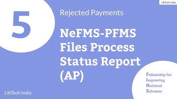 Rejected Payments in NeFMS-PFMS Files Process Status Report (AP)