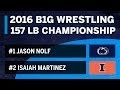 157 LBS: #1 Jason Nolf (PSU) vs. #2 Isaiah Martinez (Illinois) | 2016 B1G Wrestling Championships