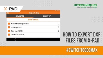 How to export a DXF file from X-PAD surveying software