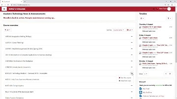 The Moodle 3.7 Dashboard