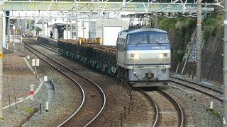 2019/04/23 JR貨物 今日の8090レ(レール輸送) EF66-112[吹]＋日鐵チキ9B