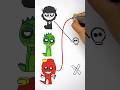 Nightmare critters from poppy playtime chapter 4 matching line game!!🙂 #art #ytshort #nightmare