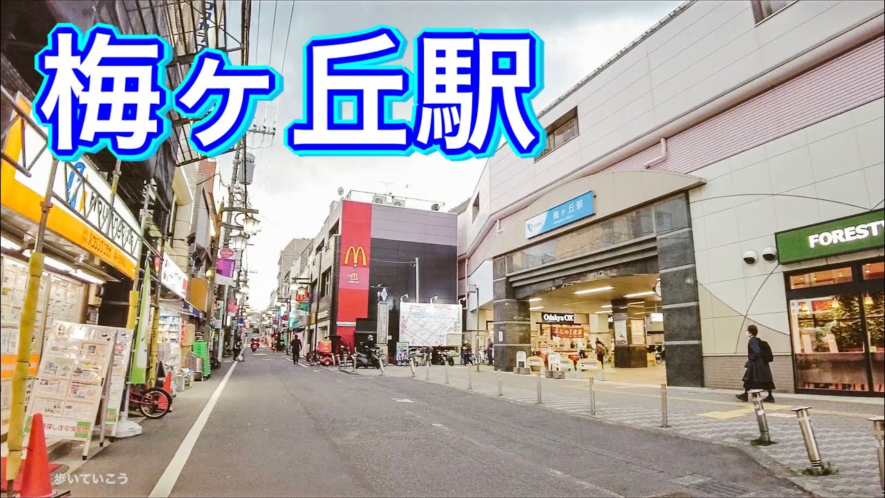 小田急線 梅ヶ丘駅周辺を歩く　Video of walking around Umegaoka Station on the Odakyu Line 2021.4.2