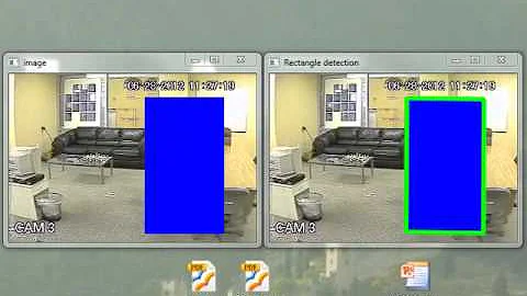 Rectangle detection on current frame
