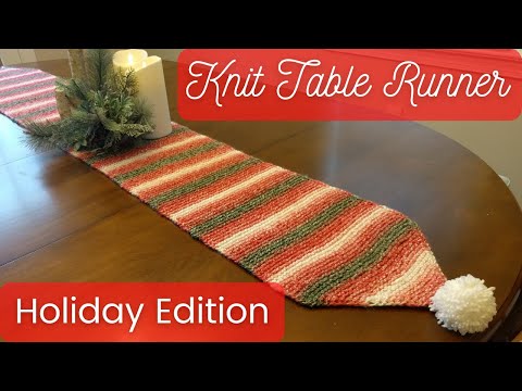 Knit Table Runner | Step-By-Step Tutorial | Knitting House Square