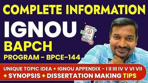 IGNOU BAPCH BPCE-144 Call 🤙7532842626 if any Query #ignousynopsis #ignouproject #ignou #ignoubapch