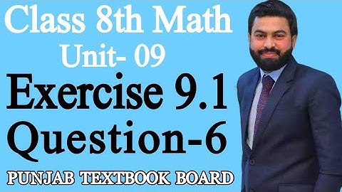 Class 8th Math Unit 9- Exercise 9.1 Question 6-Pythagoras Theorem-Unit 9 E.X 9.1 Question 6