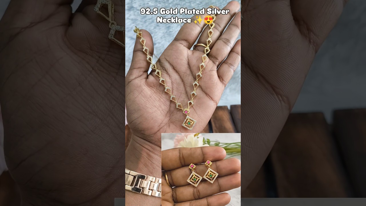 92.5 Silver Gold Plated Necklace ✨💐DM to order #92.5silver