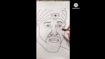 simple sai baba easy pencil drawing for beginner || sai baba drawing #short#saibaba