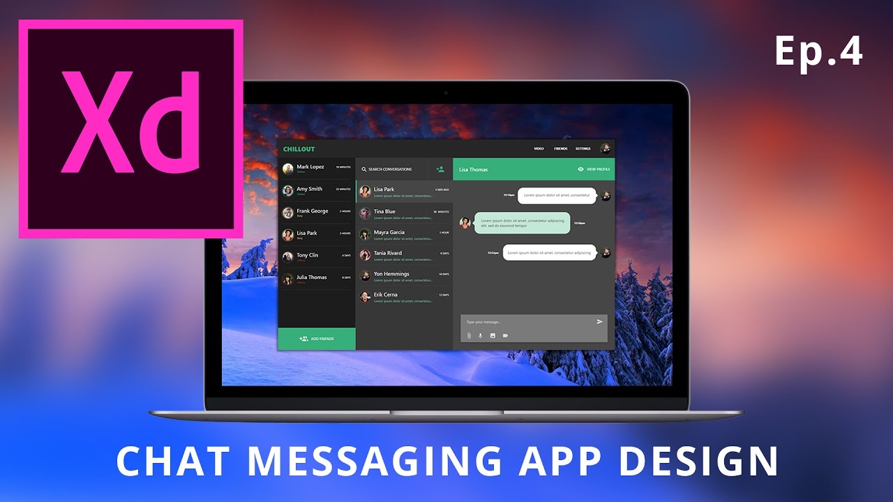 messaging app adobe xd download