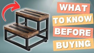 Sturdy Wooden Heavy Duty Step Stool for High Beds Bathroom Sinks and Pantry Shelves