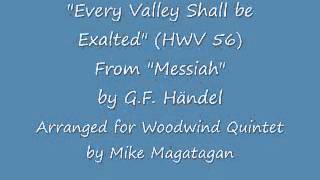 "Every Valley Shall Be Exalted" (HWV 56 No. 3) for Woodwind Quintet
