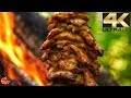 Gyros On a Rope (4K)  - Primitive Cooking ASMR - Must See!