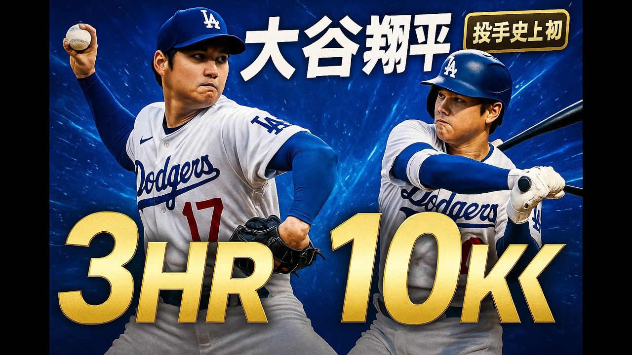 Historic Achievement] Shohei Ohtani hits 3 HRs & records 10