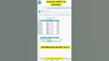 How to Use the FILTER Function in Google Spreadsheets 🔍 #excel #shorts