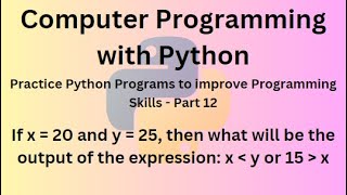 Python Programming Language Course - Practice Python Programs to improve Programming Skills βPart 12