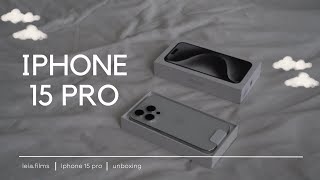 iphone 15 Pro unboxing with me 𐙚 accessories, setup & camera test (white titanium)