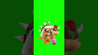 Bowser And Kirby Walking Green Screen