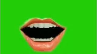 moving lips green screen video
