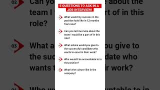 5 QUESTIONS to ASK in a JOB INTERVIEW! (Interview Tips, Questions & Answers!)