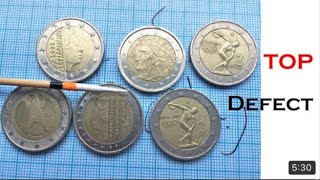 2 euro coins defects