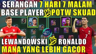 FULL BASE PLAYER SKUAD VS POTW SKUAD, ADU GACOR LEWANDOSKI BASE VS RONALDO EFOOTBALL PES 2021 MOBILE