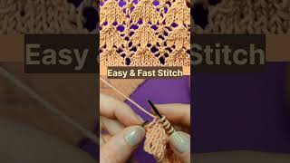 Easy &amp; Fast Stitch Pattern! 🧶 #shorts