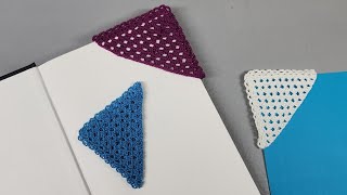 Corner Bookmark/Super Easy Crochet Corner Bookmark/No More Dog Earring Your Pages!   :D