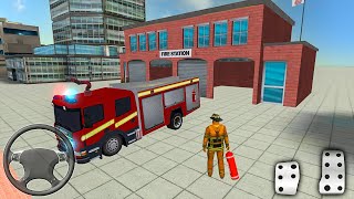 American FireFighter 2017 - Fire Truck Driving Simulator Game - Android Gameplay screenshot 1