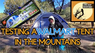 TESTING THE OZARK TRAIL 4 PERSON DOME TENT IN THE MOUNTAINS - Budge Tent Review (Walmart Tent)