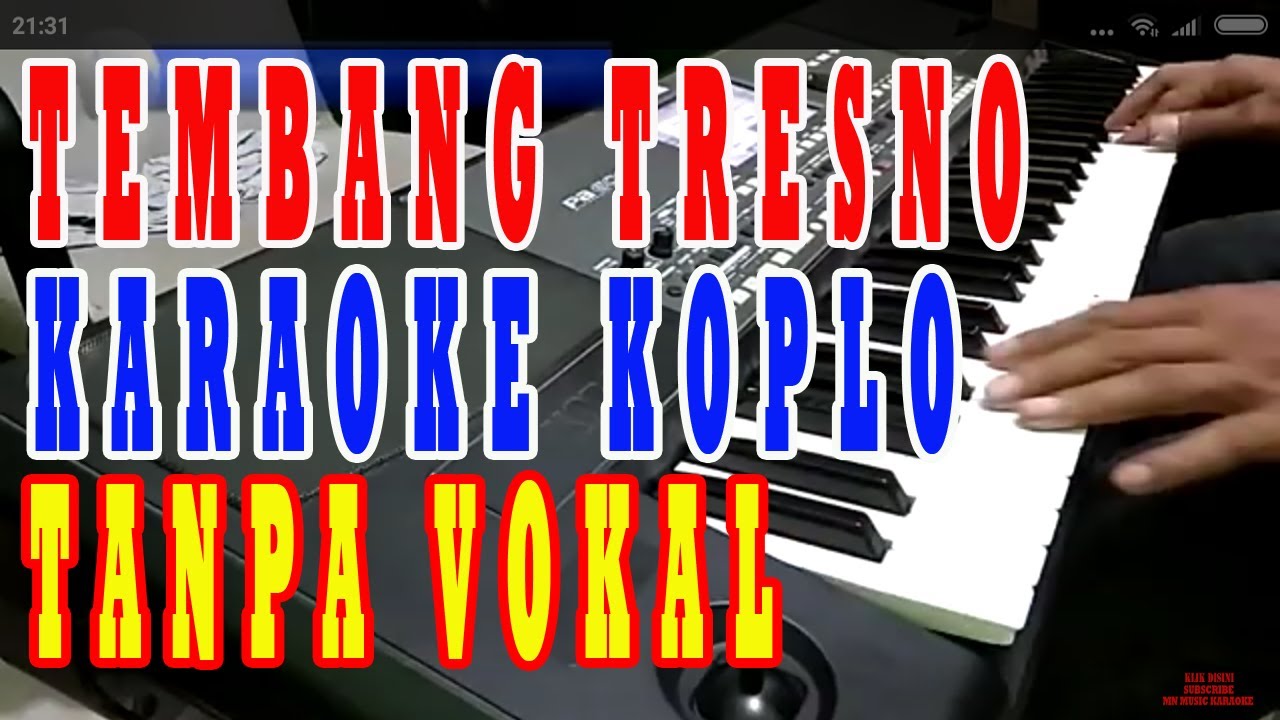 tembang tresno karaoke dangdut koplo tanpa vokal lirik berjalan - YouTube