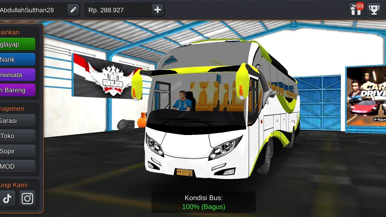 BUSSID Gameplays: Trip from Jogja to Balikpapan with Arjuna XHD Bus Part 3.