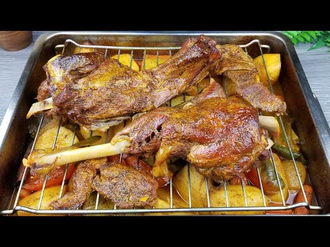 ⁣طبخ لحم تيس حنيذ روعه مع وصفة رز وطبق خضروات ( ٣ وصفات لوجبه متكاملة ) Roasted Goat recip